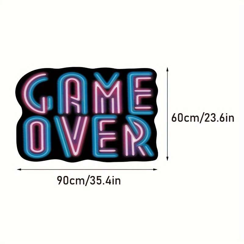 1Pc 50x80cm 19.6x31.5inch Game Over Floor Mat