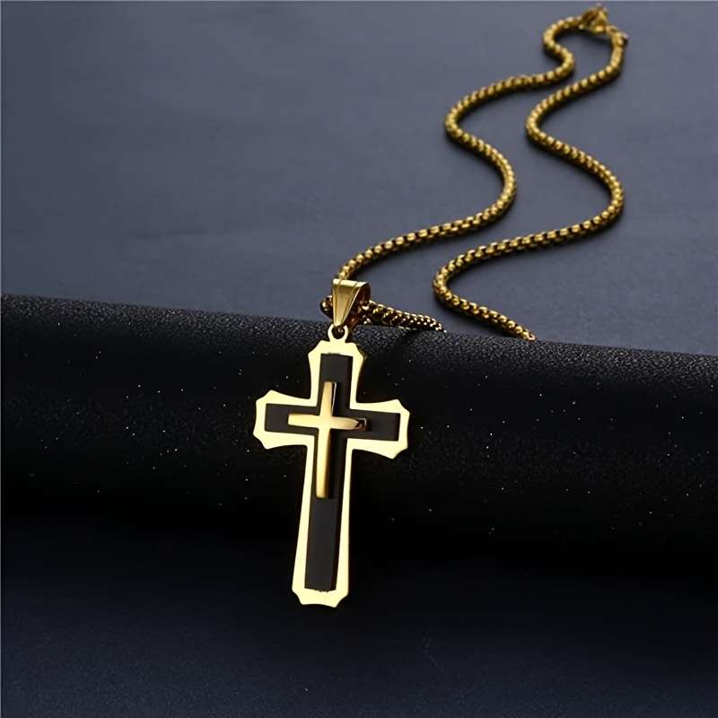 1 Piece Black Jesus Theme Pendant