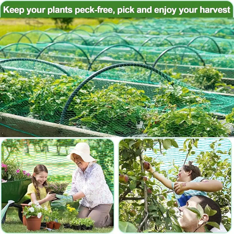 1pc 4x10m Garden Netting Green Anti Bird Protection Net Mesh Protect Seedlings Plants Flowers Fruit