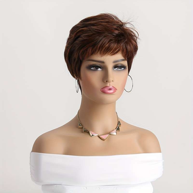 1Pc Mixed Brown 25.4cm Fashion Design Wig