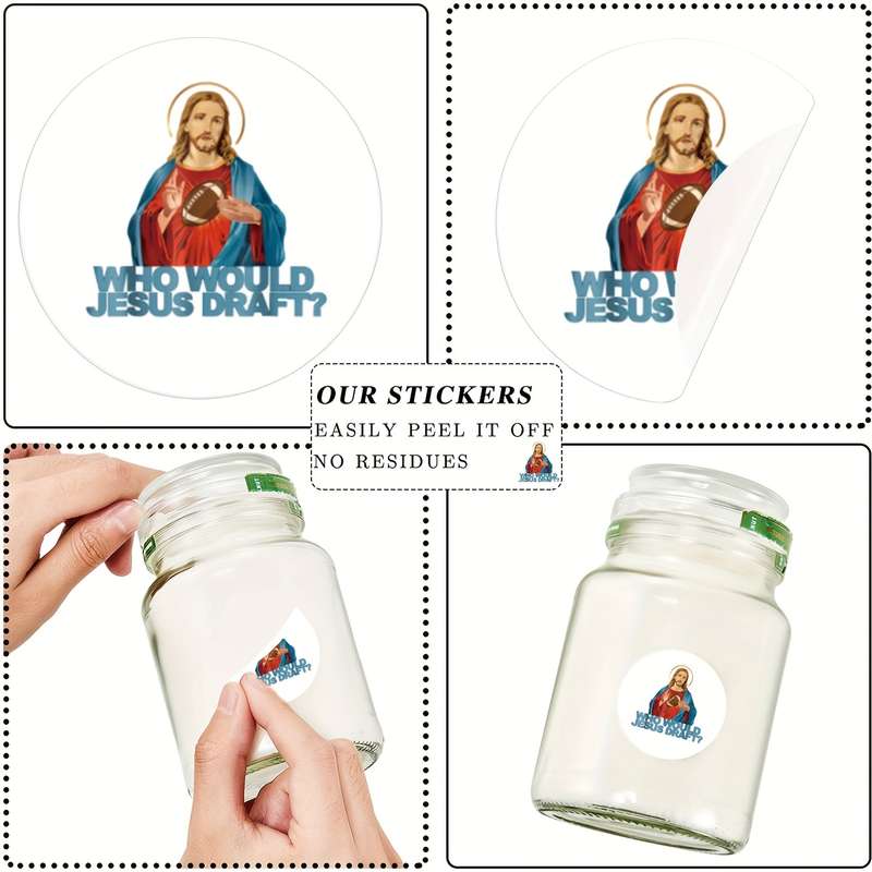 500pcs  roll Jesus Christian Themed Stickers