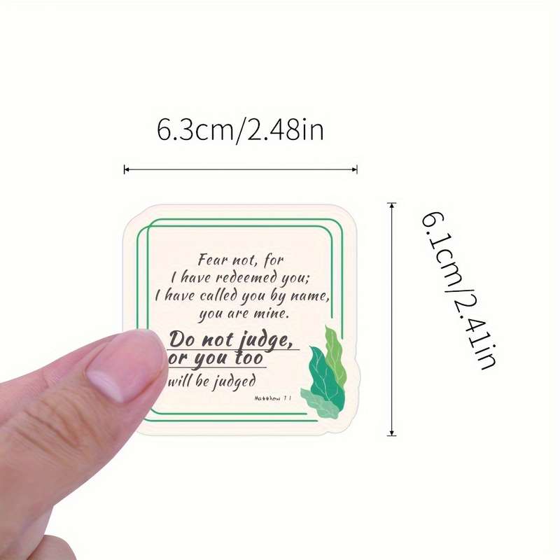 50pcs Bible Verses Stickers Jesus Christian Themed Stickers