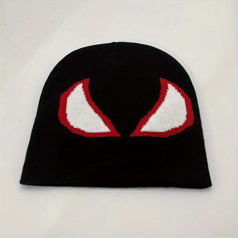 1pc Spider Graphic Anime Beanie Cartoon Skull Cap Elastic Knit Hats Warm Beanies for Women Men