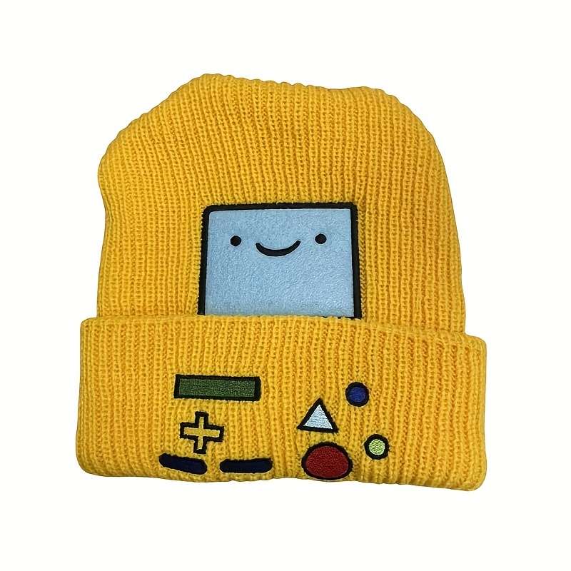 1pc Cartoon Gaming Console Knit Beanie Polyester Stripe Crafted Inelastic Packable Hand Washabl