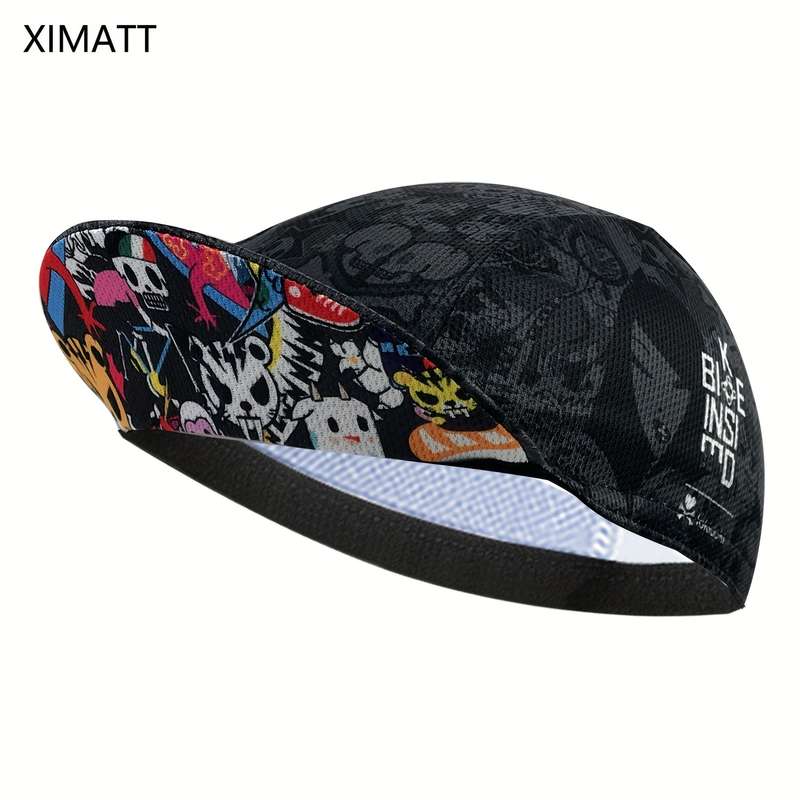 1pc XIMATT Retro Cycling Cap Animal Print Breathable Sport Hat for Men Women Quick Drying M