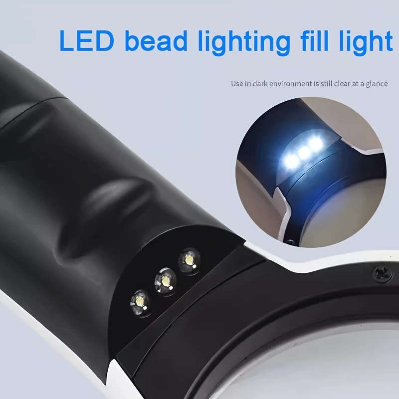 1pc 30X 9.5cm 3 LED Light Magnifying Glass Lens Mini Pocket Handheld Microscope Jewelry Loupe