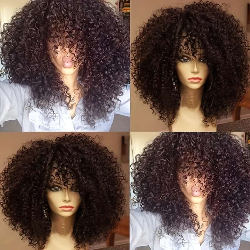 1Pc Black 40.64cm Fashion Design Wig