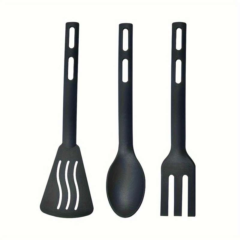 3pcs set Integrated Nylon Kitchenware Three Piece Set Kitchen Cooking Non Stick Pot Spatula