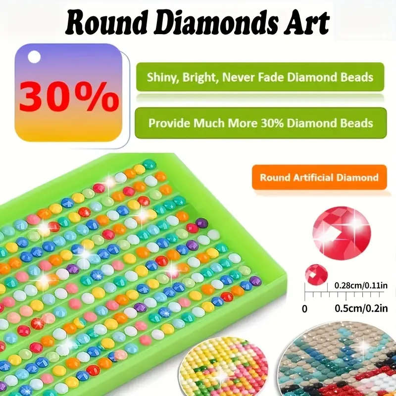 1pc 5D Diamond Art Painting Kit Sunrise Elephant Large Acrylic Full Drill Rhinestone Embroidery DIY
