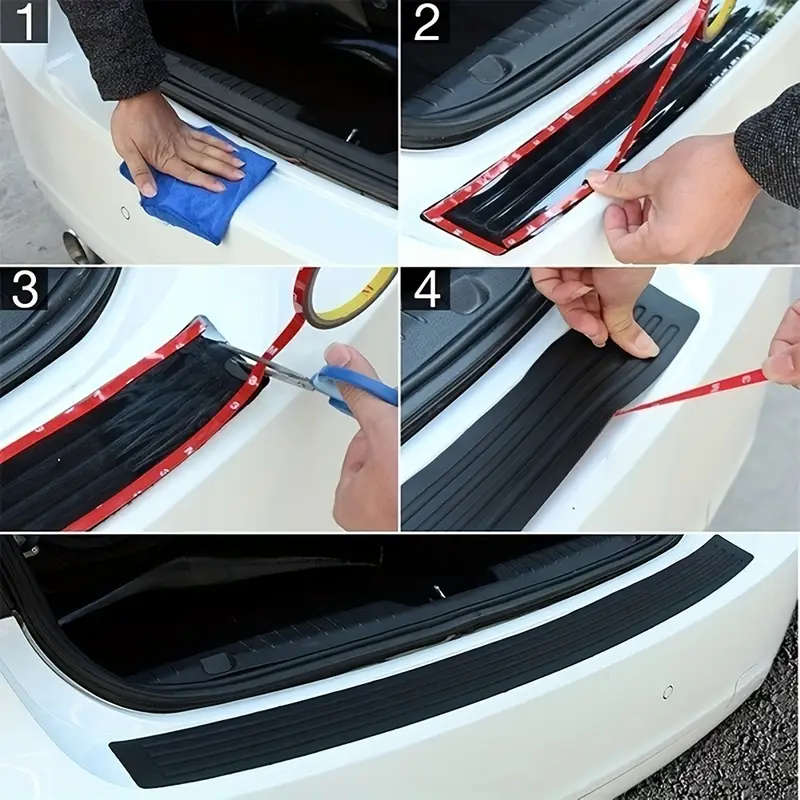 1pc Automotive General Trunk Protection Bar Bumper Anti-collision Anti-rub Tail Door Decorative Bar