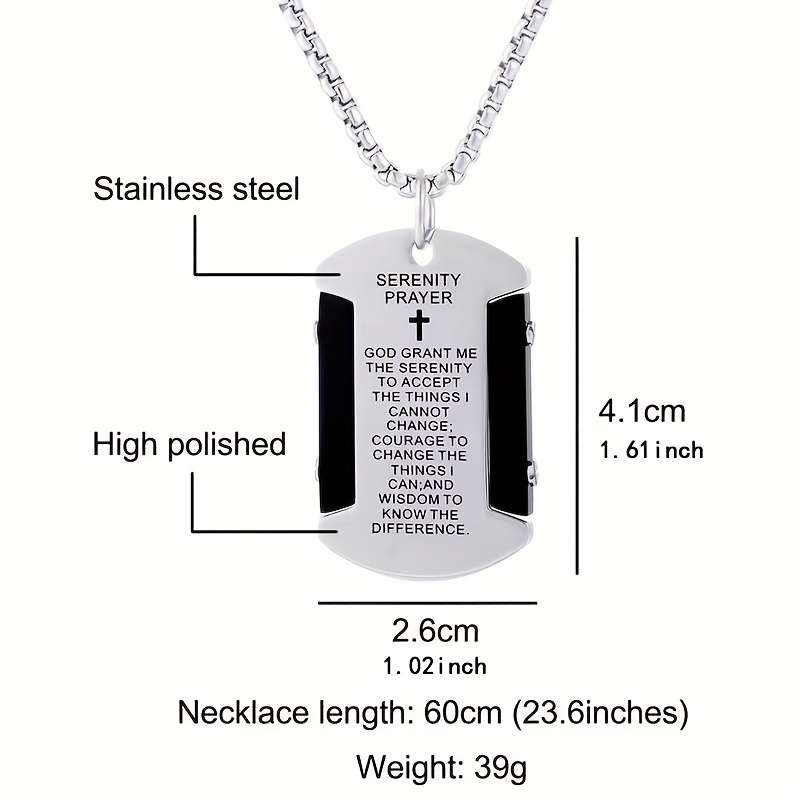 1 Piece Black Pendant Add Chain 60CM Jesus Theme Pendant