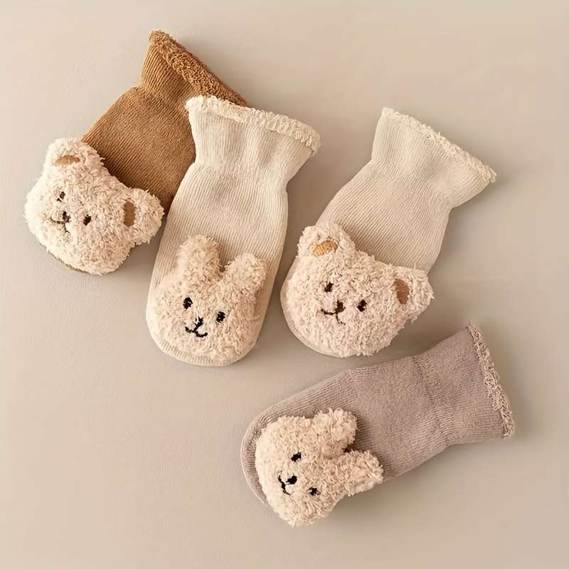 1Pairs Sock Beige Rabbit Size S 0 1Years