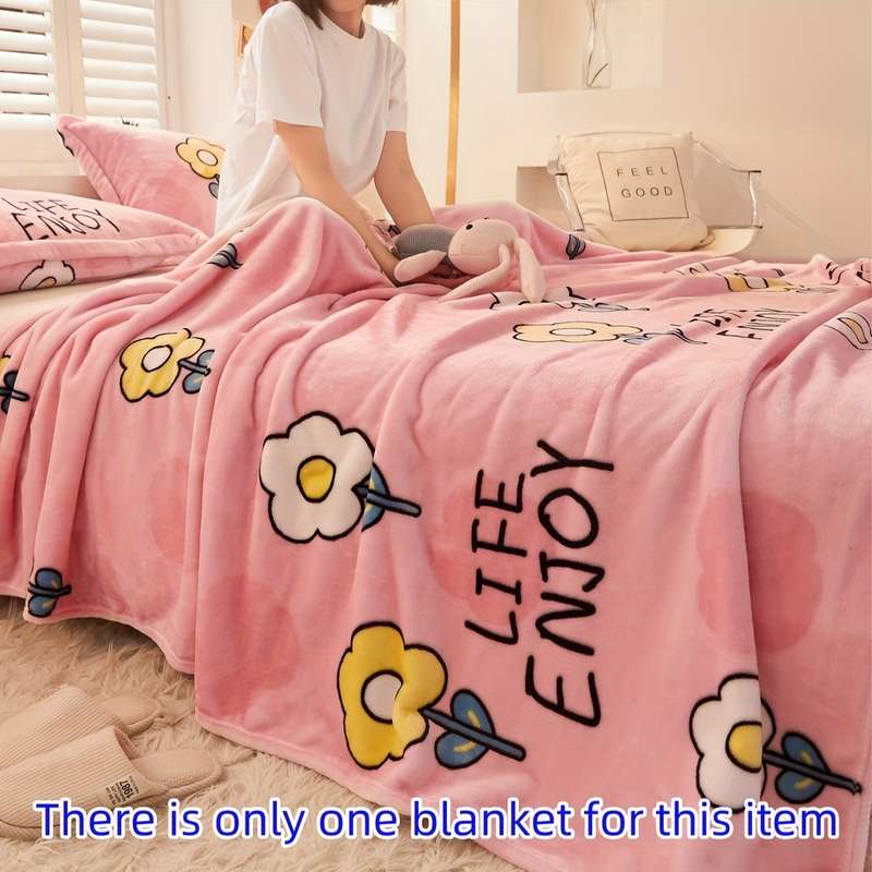 1ps Blanket Color Strawberry Pink size 200cmx230cm