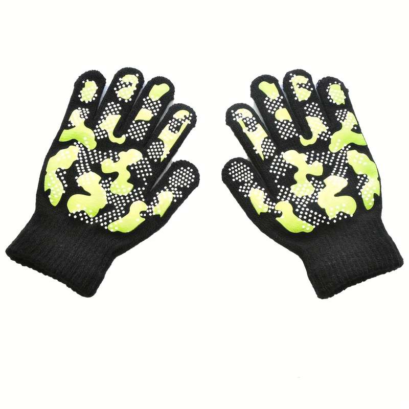 1 Pair Camo Black Outdoor Sports Gloves