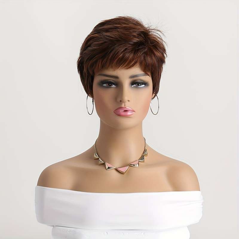 1Pc Mixed Brown 25.4cm Fashion Design Wig