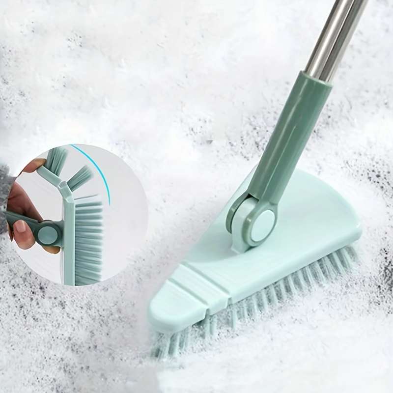 1pc Floor Scrub Brush Shower Scrubber Cleaning Bath Tub And Tile Scrubber Brush Long Handle Det