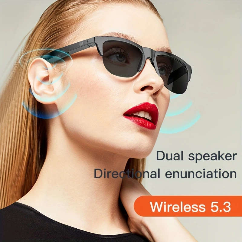 1Pc Intelligent Wireless V5.3 Glasses Multifunctional Glasses Wireless Calling Music Outdoor Sports