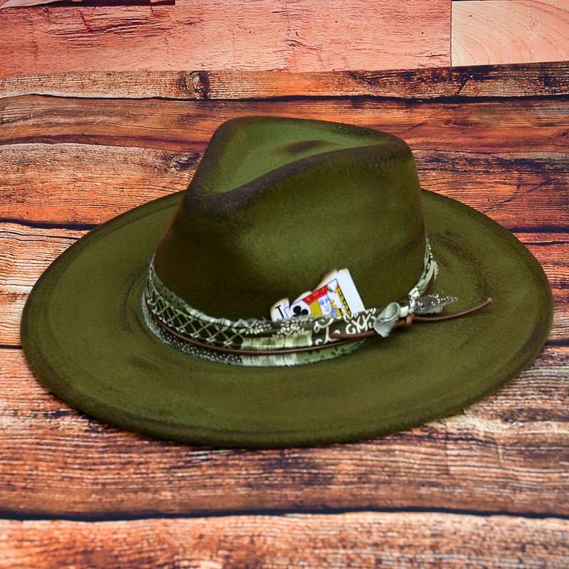 1pc 1 Top Random Poker Card Pure Handmade Imitation Burnt Decor Autumn and Winter Hat