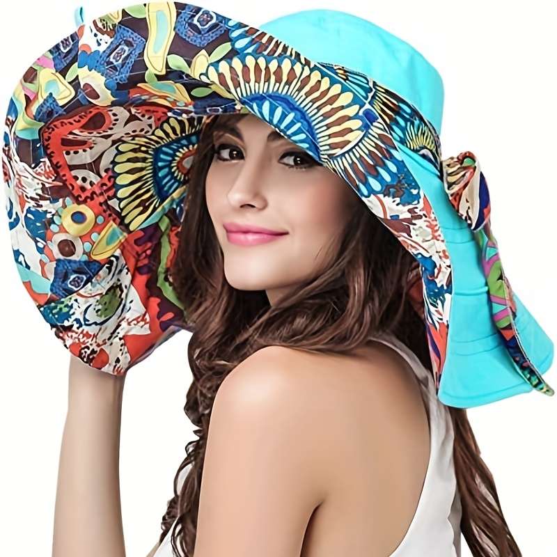 1pc Stay Protected in Style Women's Large Brim UV Protection Summer Sun Hat for Beach Vacation