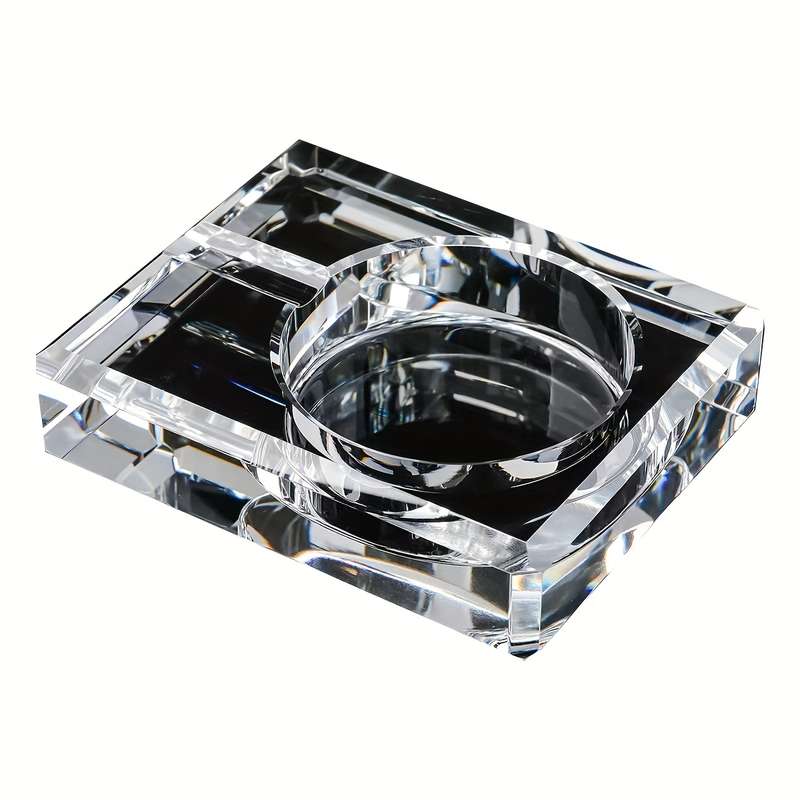 1pc Crystal Ashtray Personality Fashion Colorful Creative Advertising Promotional Glass Ashtray