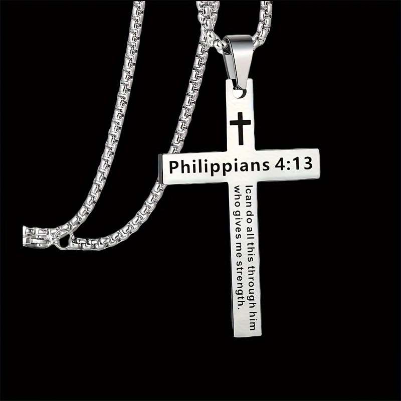 1 Piece Philippians 4:13 Jesus Theme Pendant