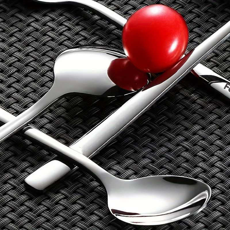 1pc Good Morning And TeaCup Engraved SpoonSpecial Design For Tea HouseHousehold Use Gift F