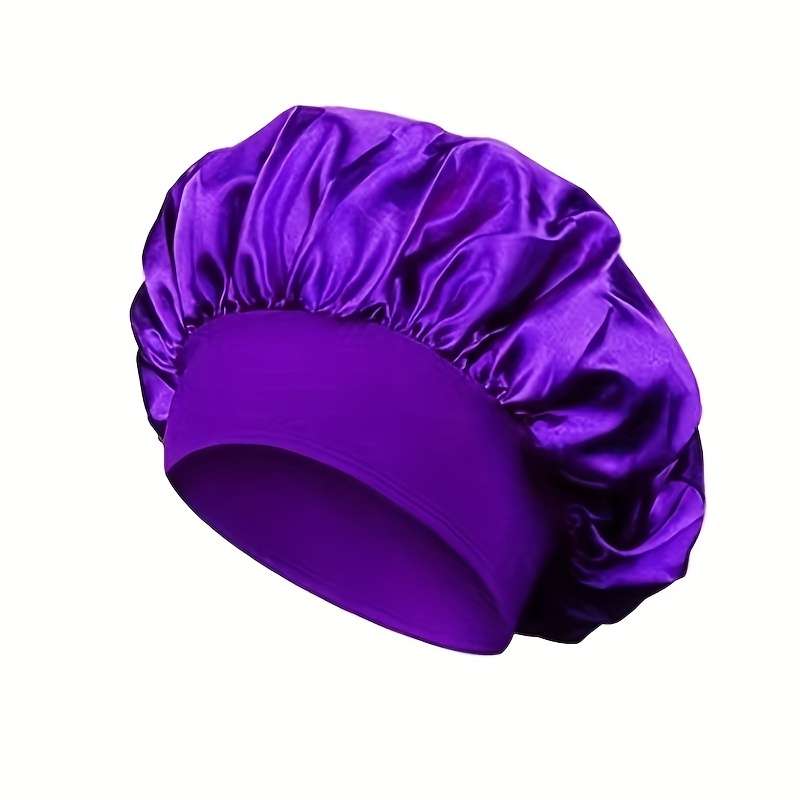 1pc Wide Brim High Elastic Hat Polyester Fiber Woven Lightweight Stretch with Toggle Closure