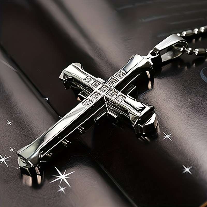 1 Piece Golden Add Silvery Jesus Theme Pendant