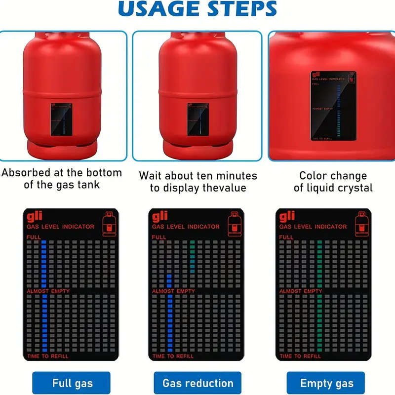 10Piece Practical Propane Butane LPG Fuel Tank Level Indicator