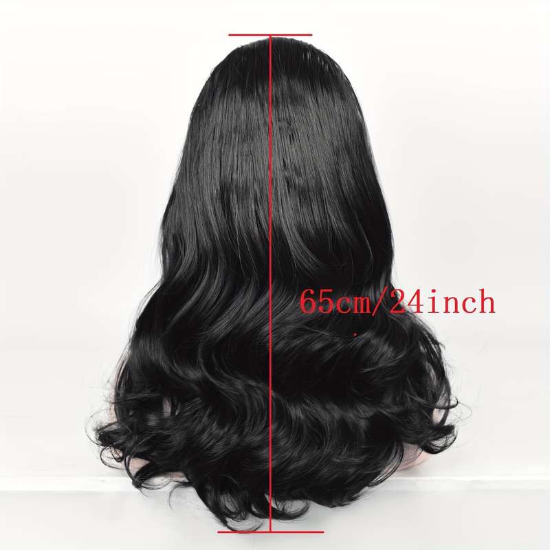1Pc Black 60.96cm Fashion Design Wig