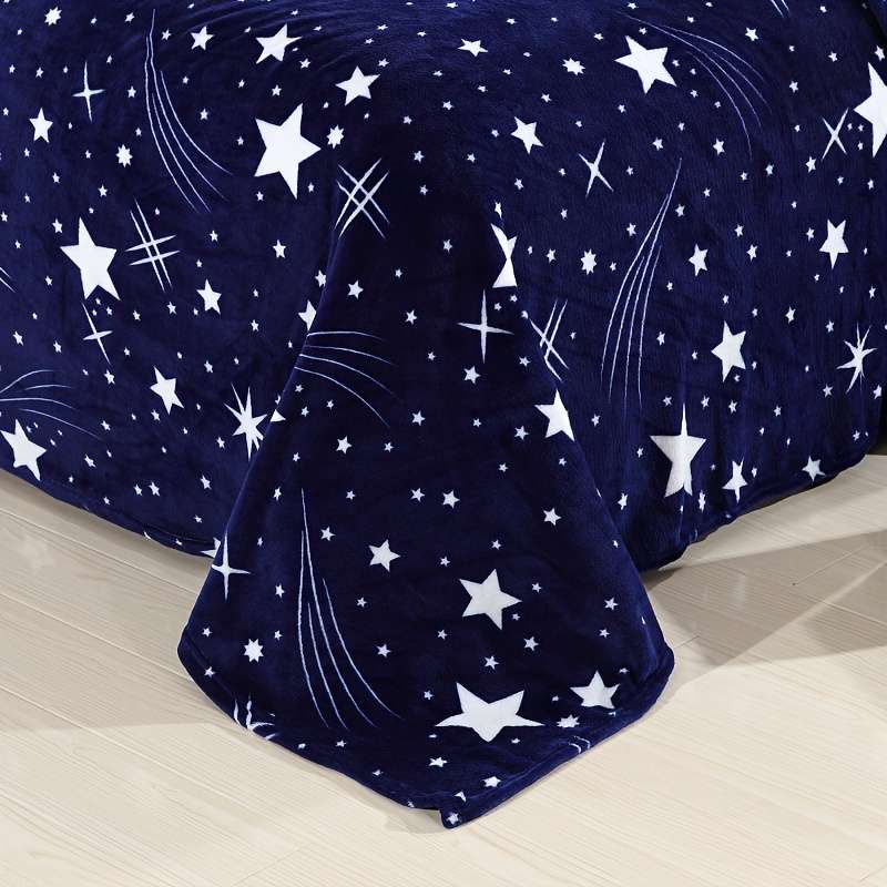 1ps Blanket Size 200X230Cm Style Star Blue