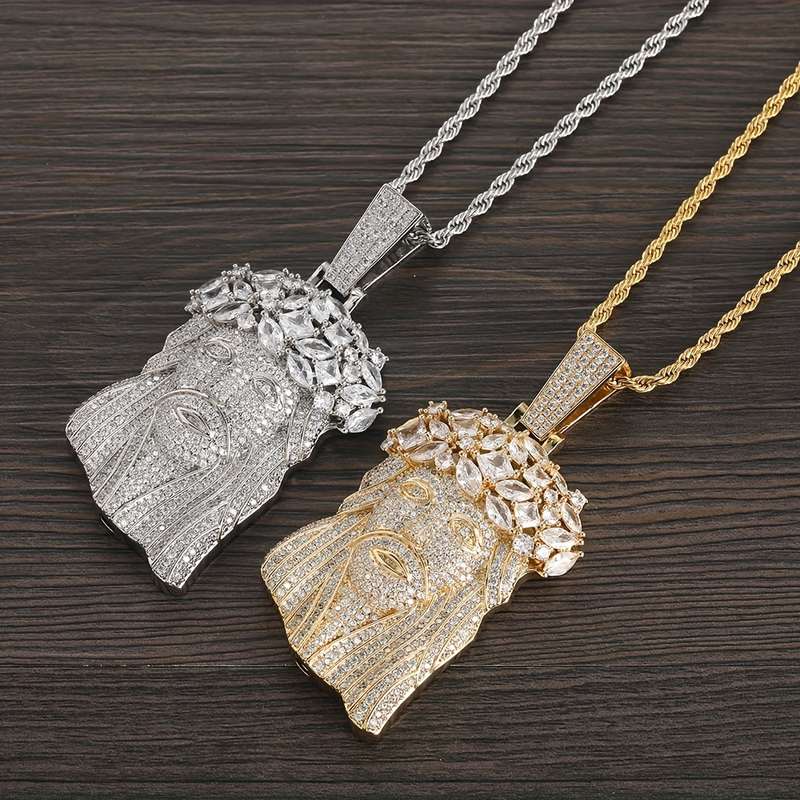 1 Piece Golden Color Jesus Theme Pendant