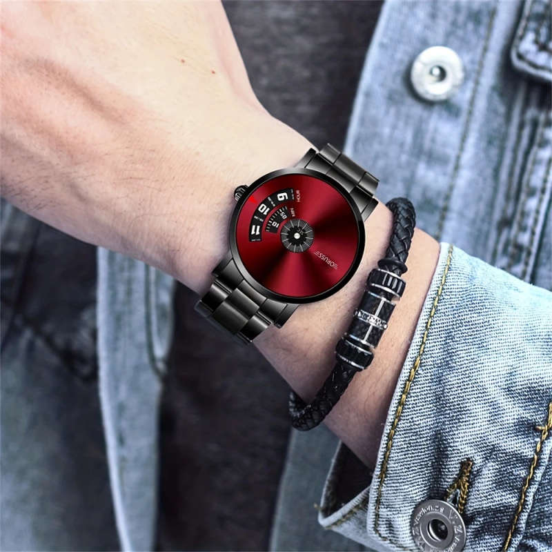 1pc High-tech Trend Luminous Fashion Versatile Men's Watch Handsome High-end Western Style Classic R