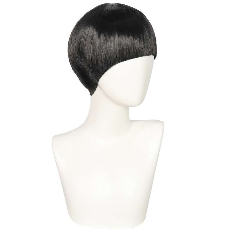 1Pc Black 25.4cm Fashion Design Wig