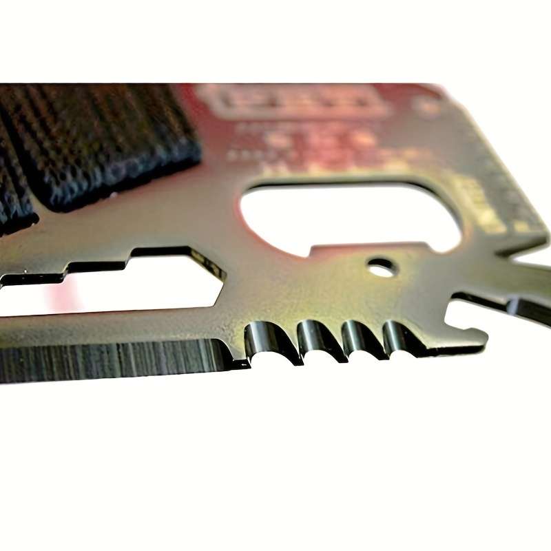 1pc 14in1 Portable Stainless Steel Multi-Function Knife Card Outdoor Camping Rope Bindi
