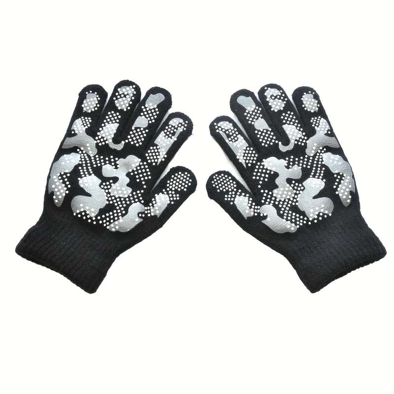 1 Pair Camo Black Outdoor Sports Gloves