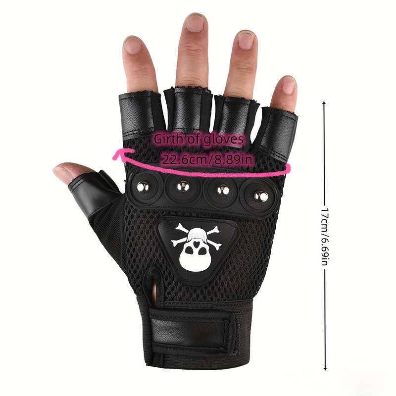 1 Pair Black Outdoor Sports Gloves