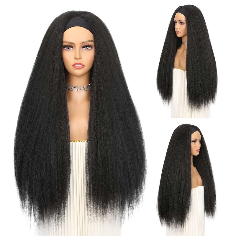 1Pc Burgundy 55.88cm Fashion Design Wig