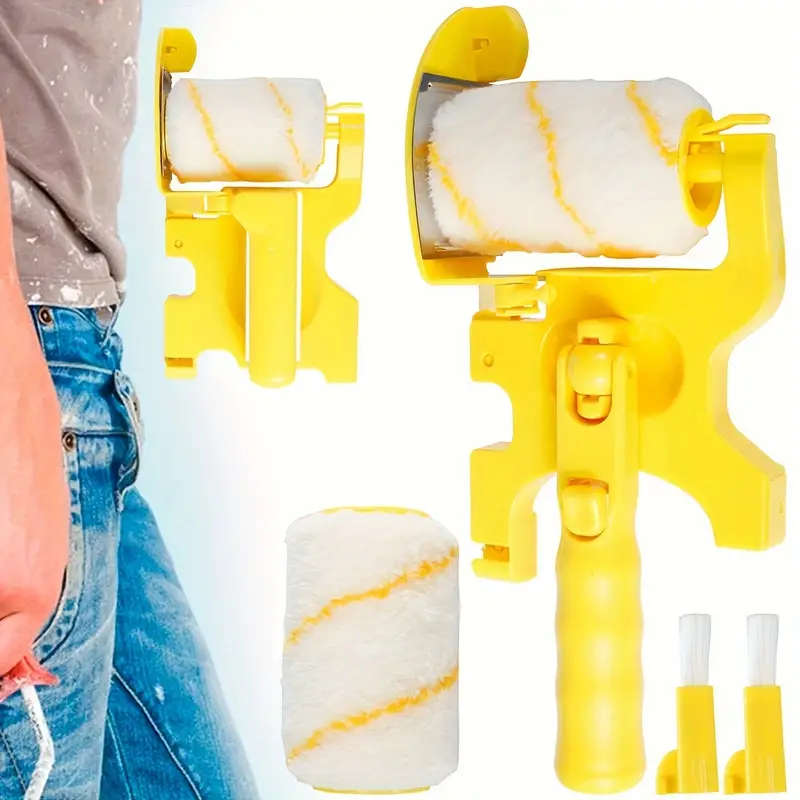 1pc Clean Paint Roller Brush Edger Roller Tool For Home Painting Multifunctional Color Separation An