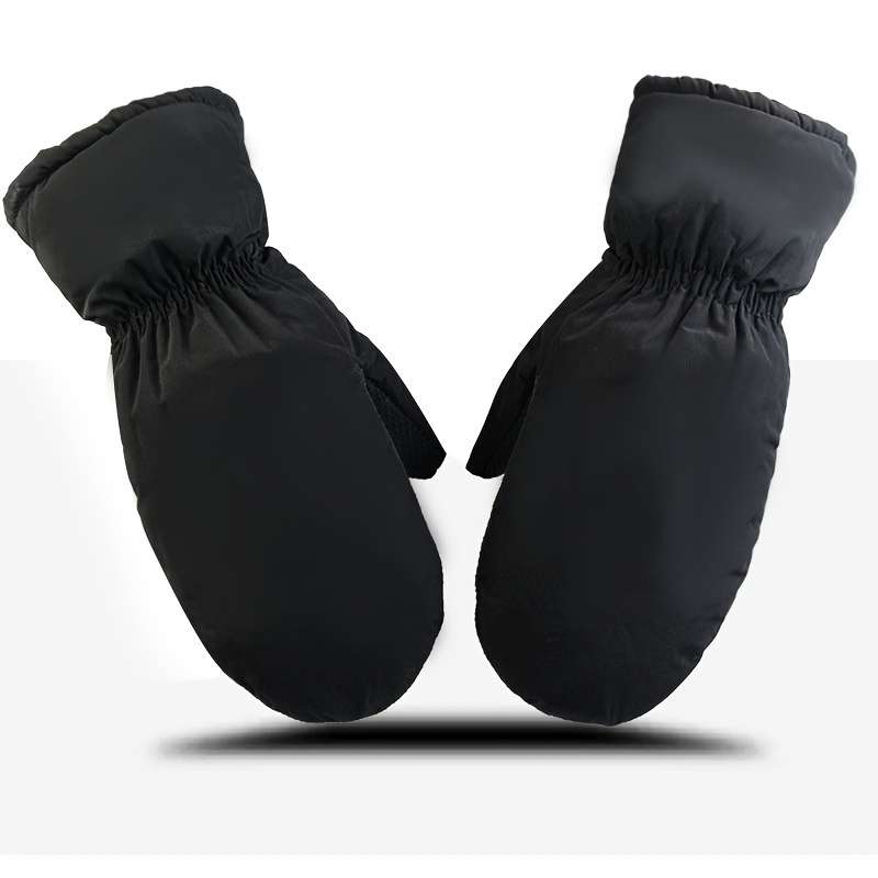 1 Pair Black Warm Gloves