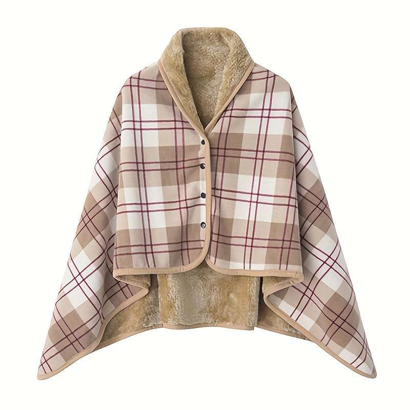 1ps Blanket Color RedAndCoffee Grids size 100x140cm