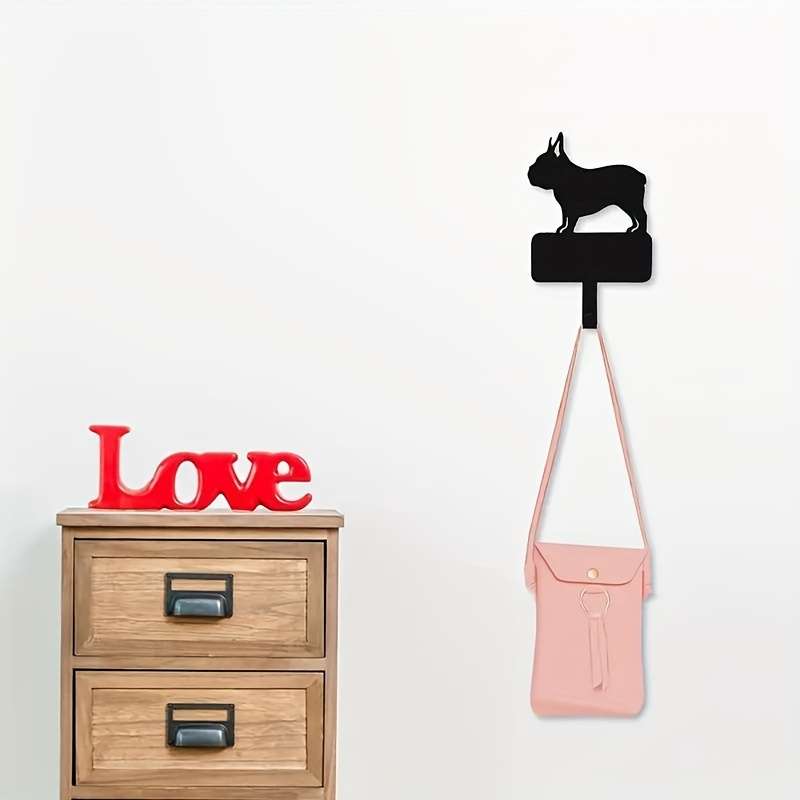 Vintage Bulldog Metal Coat HookMatte Finish Easy Stick-On Installation for Keys  Decor in Livin