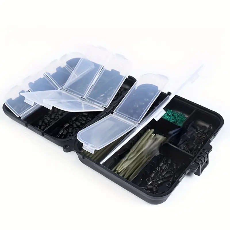 40 152 180 254 300 420pcs portable fishing gear set with tackle box sequined hooks swivels and carp fishing tools everything you need for a successful fishing trip details 5