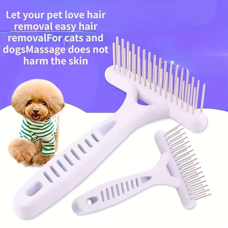1pc Double Row Knotting Comb Pet Comb