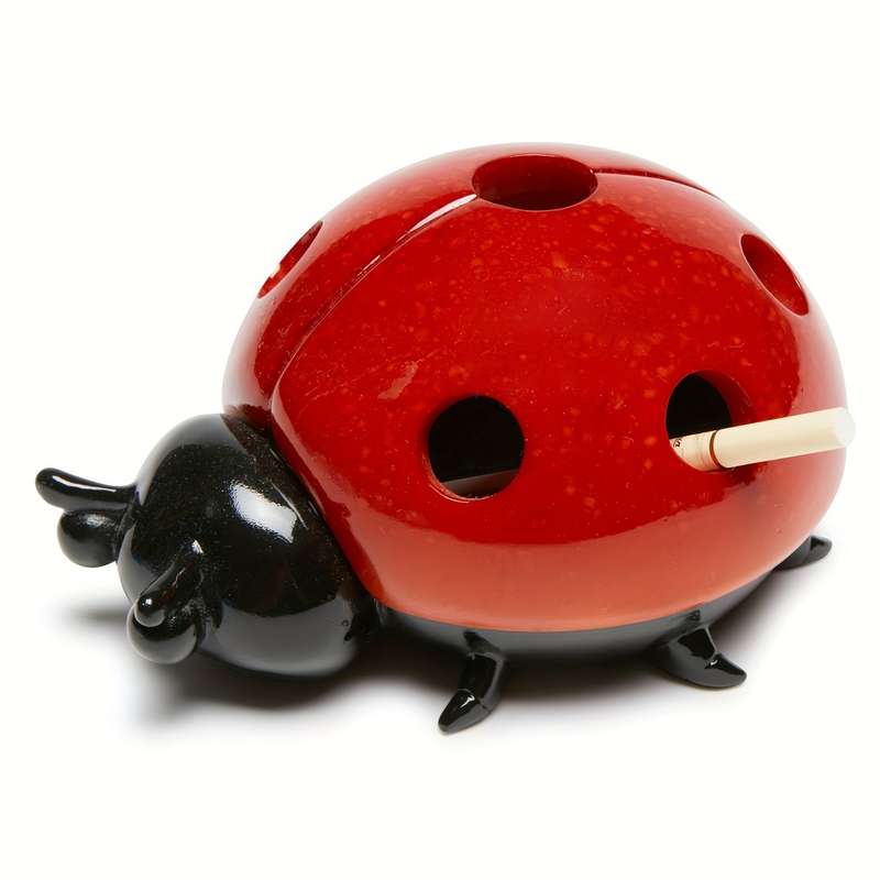 1pc Ashtray Creative Ashtray Ladybug Ashtray Decorative Ashtray Decoration For Outdoor Law