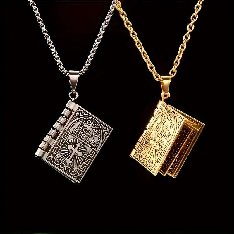 1 Piece Golden Jesus Theme Pendant