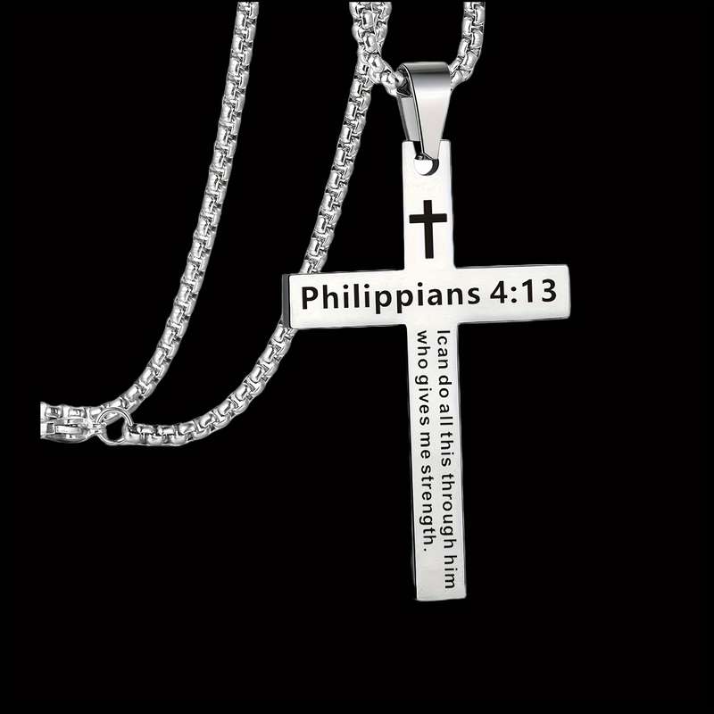 1 Piece Philippians 4:13 Jesus Theme Pendant