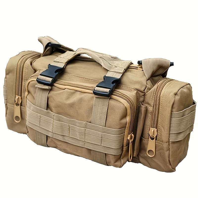 1pc Nylon Crossbody Bag for Outdoor Activities Fishing Hiking Camping Shoulder Pouch with Adjustable