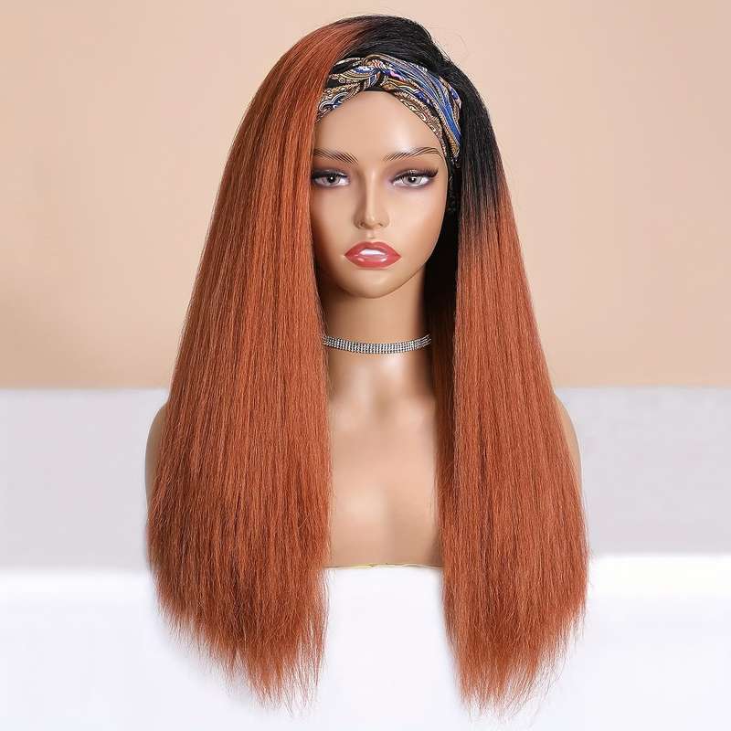 1Pc Light Brown 55.88cm Fashion Design Wig