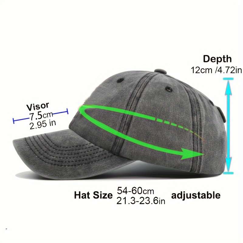 1pc Cool Hippie Curved Brim Baseball Cap USA Eagle Print Distressed Cotton Trucker Hat Snapback